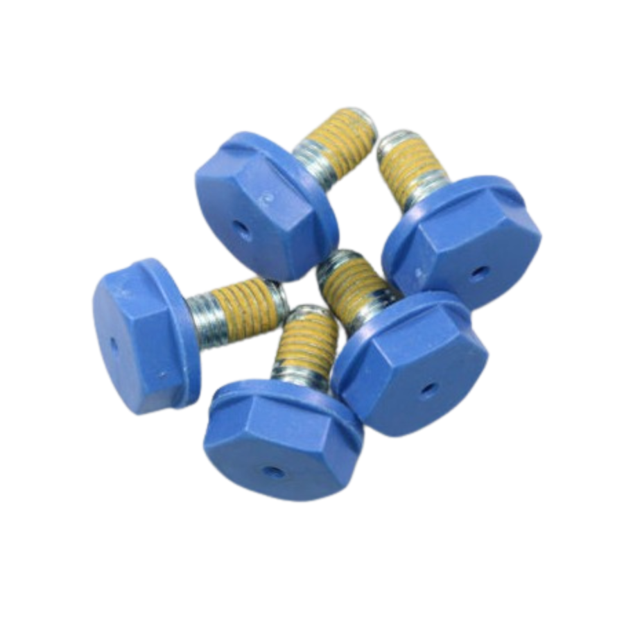 Tornillo FLEX M10x18mm AZUL Borne Negativo con punto de Test